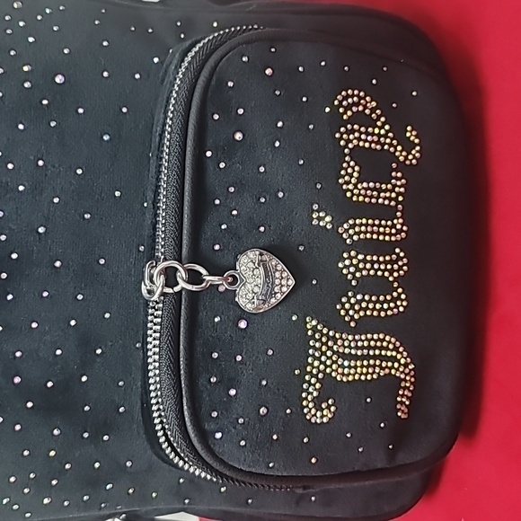 Glamorous Juicy Couture Black Rhinestone Backpack - New Without Tags - Picture 4 of 12